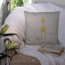 Load image into Gallery viewer, Alphabet G for Giraffe Throw Pillow - 14x14 Decorative Pillow – Art for Your Home &amp; Patio BB5732PW1414