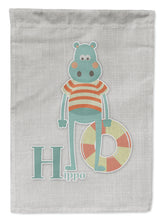 Load image into Gallery viewer, Alphabet H for Hippopotamus Garden Flag - Outdoor Decorative Yard Flag BB5733GF