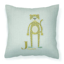 Load image into Gallery viewer, Alphabet J for Jaguar Fabric Decorative Pillow BB5735PW1818