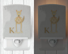Load image into Gallery viewer, Alphabet K for Kangaroo Ceramic Night Light BB5736CNL