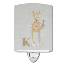 Load image into Gallery viewer, Alphabet K for Kangaroo Ceramic Night Light BB5736CNL