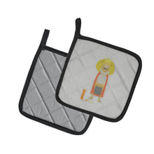 Load image into Gallery viewer, Alphabet L for Lion Pot Holders - Set of 2 - Heat-Resistant Kitchen Essentials BB5737PTHD