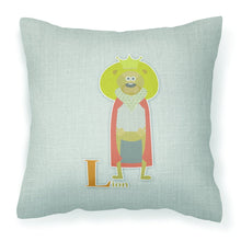 Load image into Gallery viewer, Alphabet L for Lion Fabric Decorative Pillow BB5737PW1818