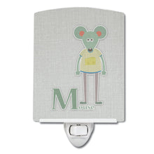 Load image into Gallery viewer, Alphabet M for Mouse Ceramic Night Light BB5738CNL