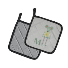 Load image into Gallery viewer, Alphabet M for Mouse Pot Holders - Set of 2 - Heat-Resistant Kitchen Essentials BB5738PTHD
