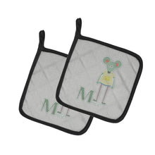 Load image into Gallery viewer, Alphabet M for Mouse Pot Holders - Set of 2 - Heat-Resistant Kitchen Essentials BB5738PTHD