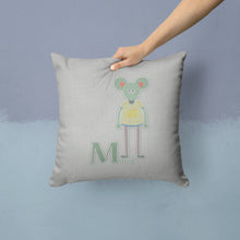 Load image into Gallery viewer, Alphabet M for Mouse Throw Pillow - 14x14 Decorative Pillow – Art for Your Home &amp; Patio BB5738PW1414