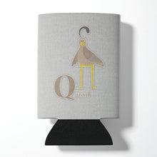Load image into Gallery viewer, Alphabet Q for Quail Can or Bottle Hugger BB5742CC