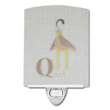 Load image into Gallery viewer, Alphabet Q for Quail Ceramic Night Light BB5742CNL
