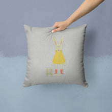 Load image into Gallery viewer, Alphabet R for Rabbit Throw Pillow - 14x14 Decorative Pillow – Art for Your Home &amp; Patio BB5743PW1414