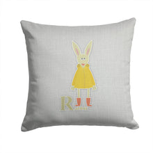 Load image into Gallery viewer, Alphabet R for Rabbit Throw Pillow - 14x14 Decorative Pillow – Art for Your Home &amp; Patio BB5743PW1414