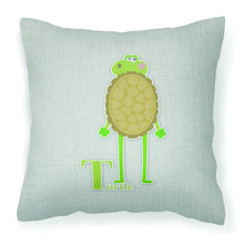 Load image into Gallery viewer, Alphabet T for Turtle Fabric Decorative Pillow BB5745PW1818