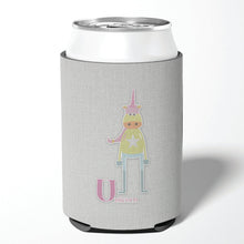 Load image into Gallery viewer, Alphabet U for Unicorn Can or Bottle Hugger BB5746CC