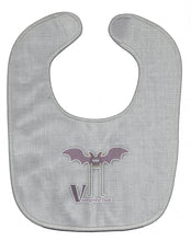 Load image into Gallery viewer, Alphabet V for Vampire Bat Baby Bib BB5747BIB