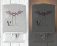 Load image into Gallery viewer, Alphabet V for Vampire Bat Ceramic Night Light BB5747CNL
