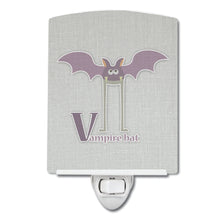 Load image into Gallery viewer, Alphabet V for Vampire Bat Ceramic Night Light BB5747CNL