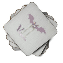 Load image into Gallery viewer, Alphabet V for Vampire Bat Foam Coaster  BB5747FC