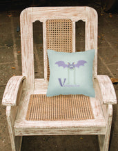Load image into Gallery viewer, Alphabet V for Vampire Bat Fabric Decorative Pillow BB5747PW1818