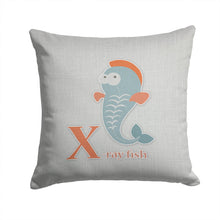 Load image into Gallery viewer, Alphabet X for Xray Fish Throw Pillow - 14x14 Decorative Pillow – Art for Your Home &amp; Patio BB5749PW1414