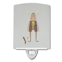 Load image into Gallery viewer, Alphabet Y for Yak Ceramic Night Light BB5750CNL