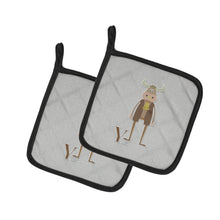 Load image into Gallery viewer, Alphabet Y for Yak Pot Holders - Set of 2 - Heat-Resistant Kitchen Essentials BB5750PTHD