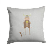 Load image into Gallery viewer, Alphabet Y for Yak Throw Pillow - 14x14 Decorative Pillow – Art for Your Home &amp; Patio BB5750PW1414