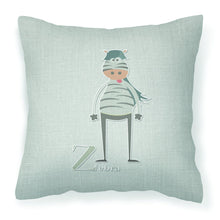 Load image into Gallery viewer, Alphabet Z for Zebra Fabric Decorative Pillow BB5751PW1818