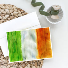Load image into Gallery viewer, Irish Flag on Wood Greeting Cards -  Blank Note Cards – 8-Pack of Artist-Designed Cards with Envelopes