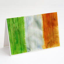 Load image into Gallery viewer, Irish Flag on Wood Greeting Cards -  Blank Note Cards – 8-Pack of Artist-Designed Cards with Envelopes