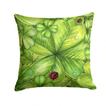 Load image into Gallery viewer, Shamrocks and Lady bugs Throw Pillow - 14x14 Decorative Pillow – Art for Your Home &amp; Patio BB5754PW1414
