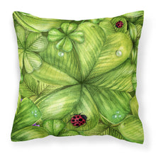 Load image into Gallery viewer, Shamrocks and Lady bugs Fabric Decorative Pillow BB5754PW1818