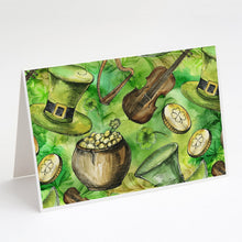 Load image into Gallery viewer, Luck of the Irish Greeting Cards -  Blank Note Cards – 8-Pack of Artist-Designed Cards with Envelopes