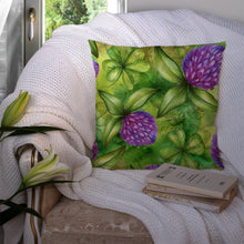 Load image into Gallery viewer, Shamrocks in Bloom Throw Pillow - 14x14 Decorative Pillow – Art for Your Home &amp; Patio BB5756PW1414