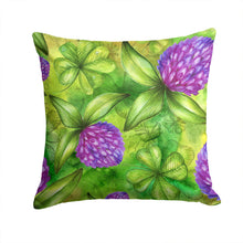 Load image into Gallery viewer, Shamrocks in Bloom Throw Pillow - 14x14 Decorative Pillow – Art for Your Home &amp; Patio BB5756PW1414