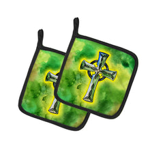 Load image into Gallery viewer, Irish Celtic Cross Pot Holders - Set of 2 - Heat-Resistant Kitchen Essentials BB5764PTHD