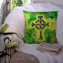 Load image into Gallery viewer, Irish Celtic Cross Throw Pillow - 14x14 Decorative Pillow – Art for Your Home &amp; Patio BB5764PW1414