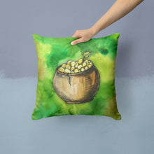 Load image into Gallery viewer, Irish Pot of Gold Throw Pillow - 14x14 Decorative Pillow – Art for Your Home &amp; Patio BB5769PW1414