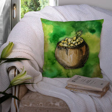 Load image into Gallery viewer, Irish Pot of Gold Throw Pillow - 14x14 Decorative Pillow – Art for Your Home &amp; Patio BB5769PW1414