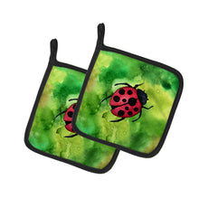 Load image into Gallery viewer, Irish Lady Bug Pot Holders - Set of 2 - Heat-Resistant Kitchen Essentials BB5770PTHD