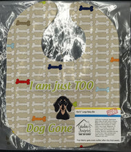 Load image into Gallery viewer, Too Cute Smooth Black and Tan Dachshund Baby Bib BB5784BIB