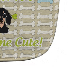 Load image into Gallery viewer, Too Cute Smooth Black and Tan Dachshund Baby Bib BB5784BIB