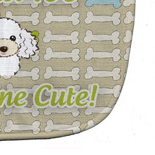 Load image into Gallery viewer, Too Cute White Poodle Baby Bib BB5826BIB