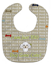 Load image into Gallery viewer, Too Cute White Poodle Baby Bib BB5826BIB