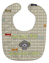 Load image into Gallery viewer, Too Cute Silver Gray Poodle Baby Bib BB5828BIB