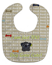 Load image into Gallery viewer, Too Cute Black Pug Baby Bib BB5832BIB