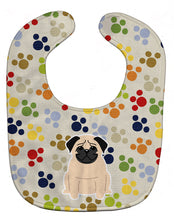 Load image into Gallery viewer, Pawprints Pug Fawn Baby Bib BB5837BIB