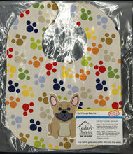 Load image into Gallery viewer, Pawprints French Bulldog Cream Baby Bib BB5839BIB