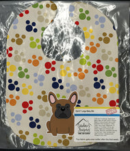 Load image into Gallery viewer, Pawprints French Bulldog Brown Baby Bib BB5842BIB