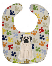 Load image into Gallery viewer, Pawprints Mastiff White Baby Bib BB5846BIB