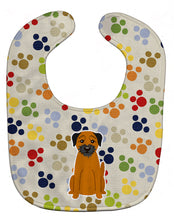 Load image into Gallery viewer, Pawprints Border Terrier Baby Bib BB5868BIB